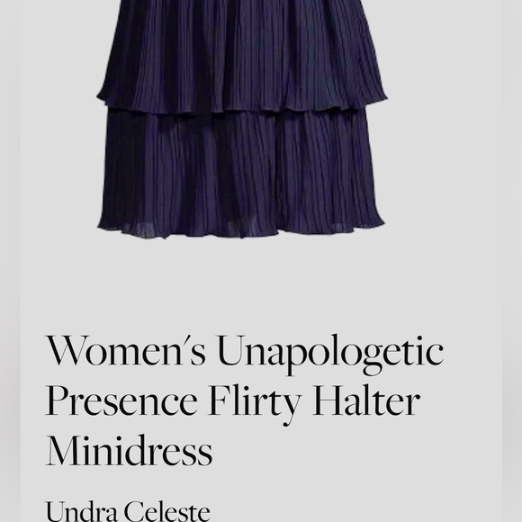 NWT Undra Celeste Women's Unapologetic Presence Flirty Halter
Minidress Sz XL - Picture 6 of 15